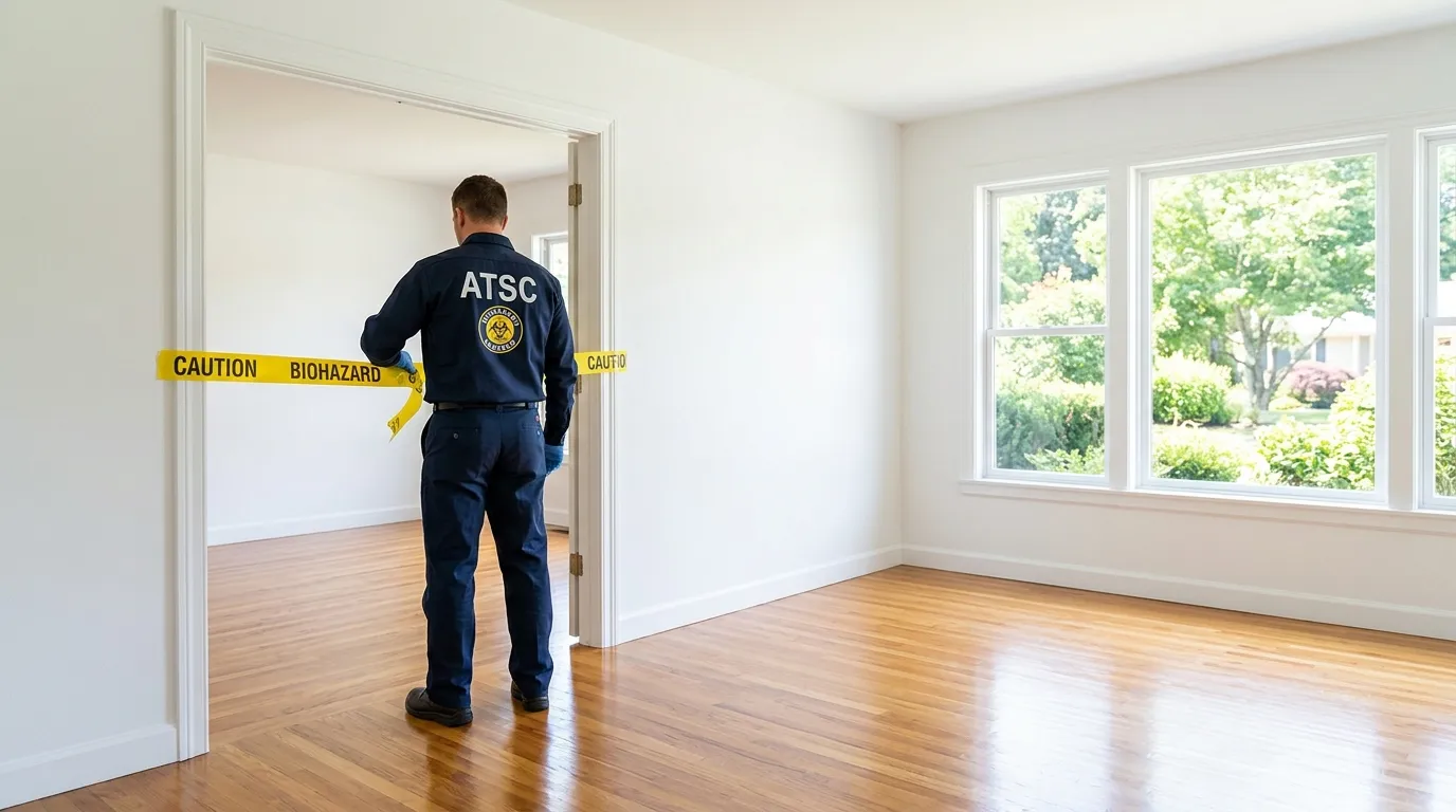 Certified biohazard cleanup crew performing Decomposition Cleanup in Beverly Cove